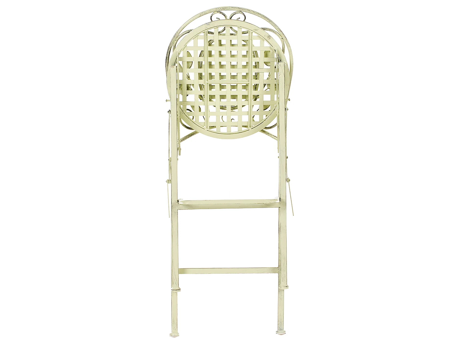Lot de 2 chaises de bar de jardin BIVIO Pliant Métal Vert clair