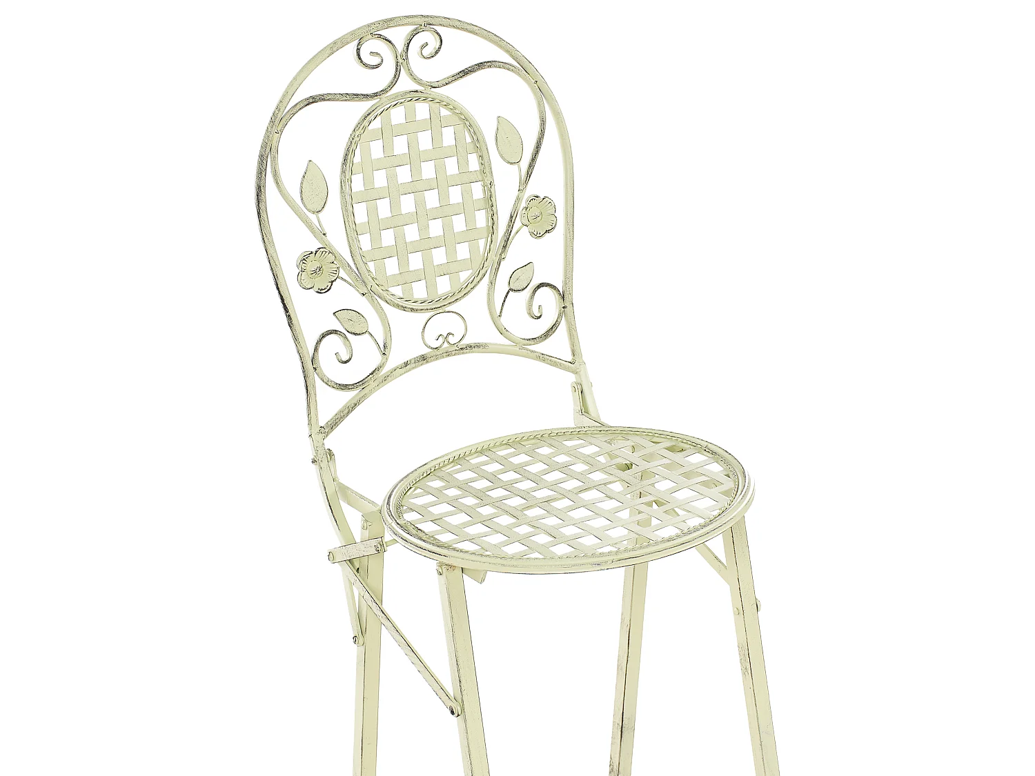 Set of 2 Garden Bar Chairs BIVIO Folding Metal Light Green