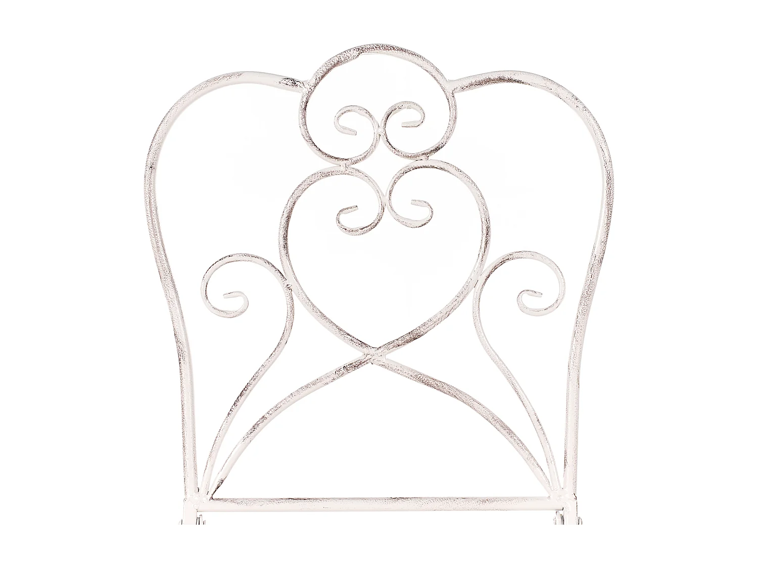 Conjunto de 2 bancos de bar para jardim TRIESTE Dobrável Metal Creme claro