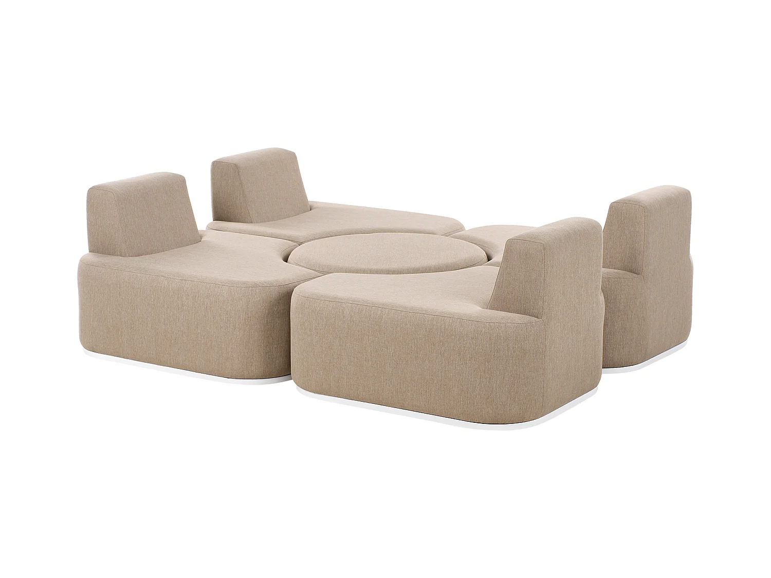 Zestaw ogrodowy ze stolikiem dla 4 osób FABRO Beżowy