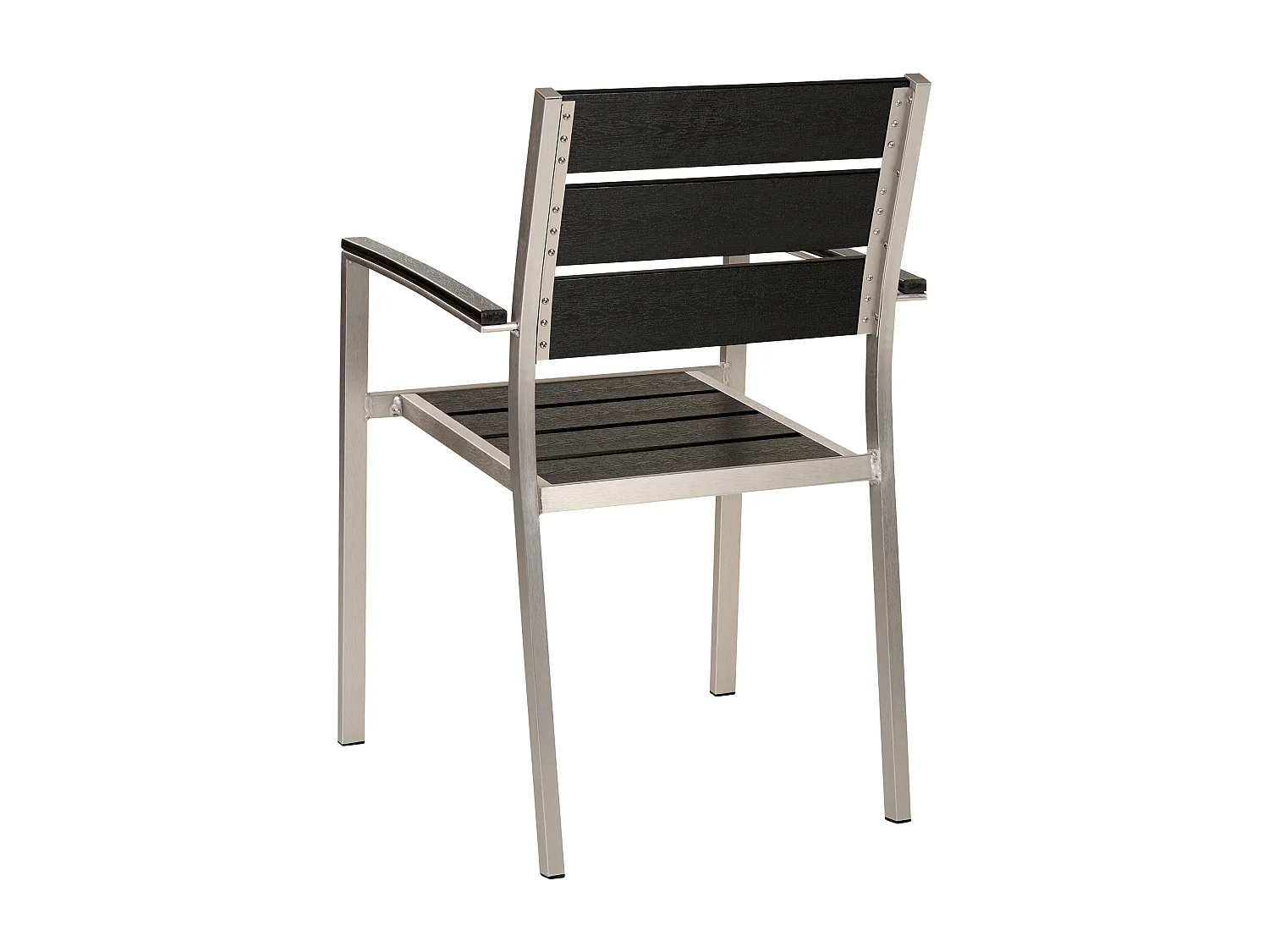 Conjunto de comedor exterior 6 plazas VERNIO Negro/Plateado