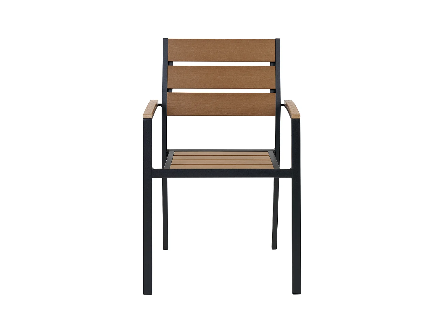 Salle à manger de jardin 6 places VERNIO Marron/noir