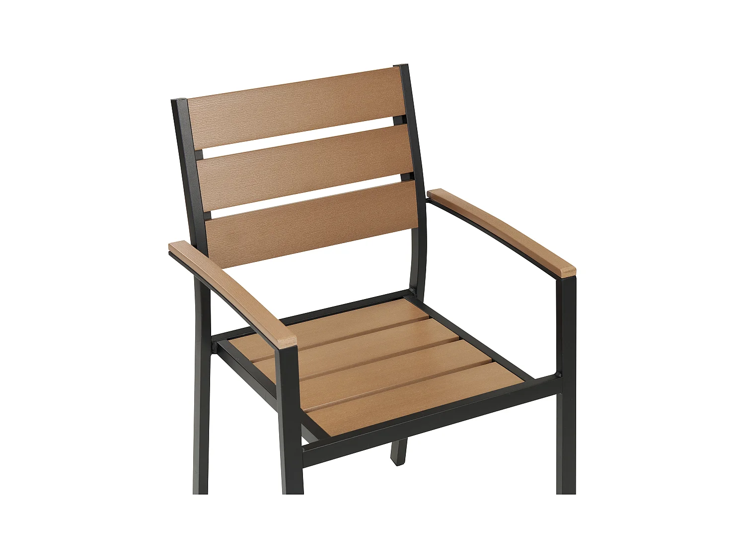 Salle à manger de jardin 6 places VERNIO Marron/noir