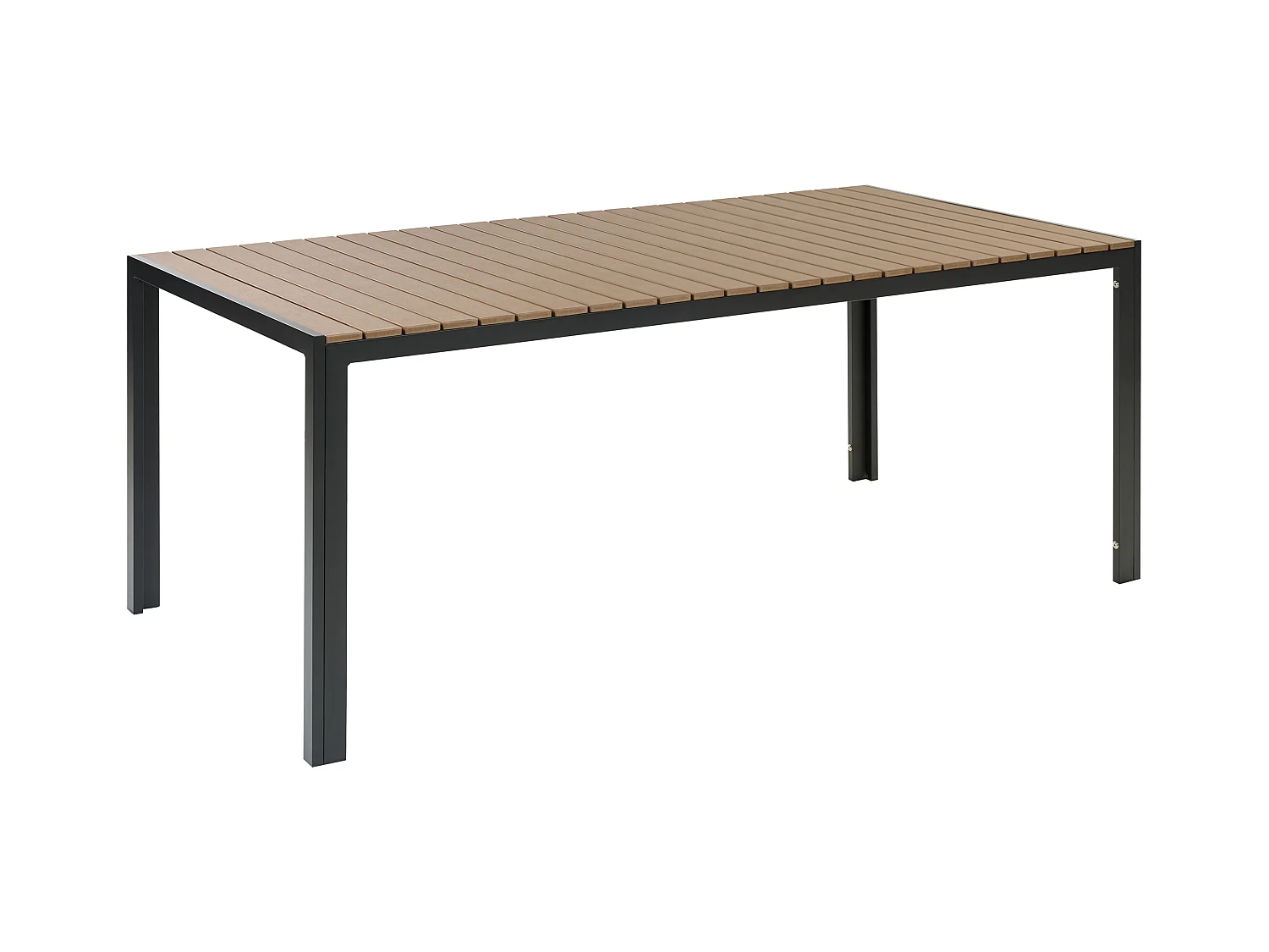 Gartenmöbel Set mit Bänken 6-Sitzer NARDO Braun / Schwarz