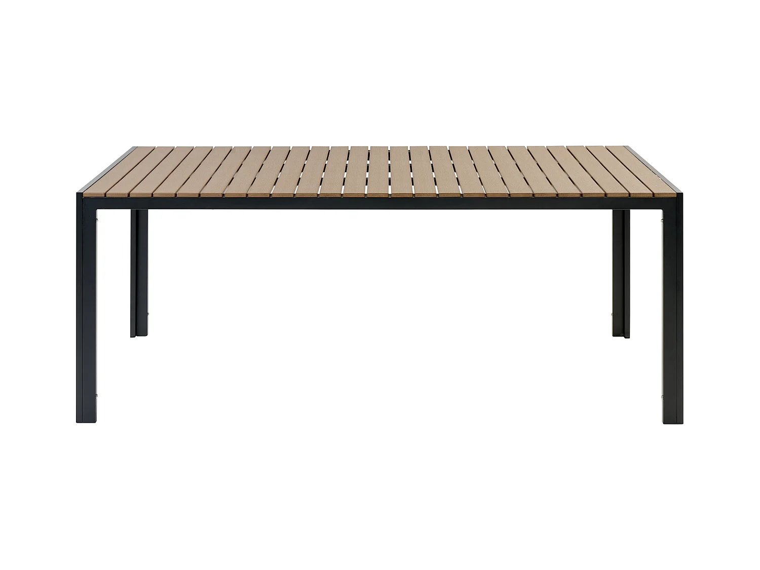 Gartenmöbel Set mit Bänken 6-Sitzer NARDO Braun / Schwarz