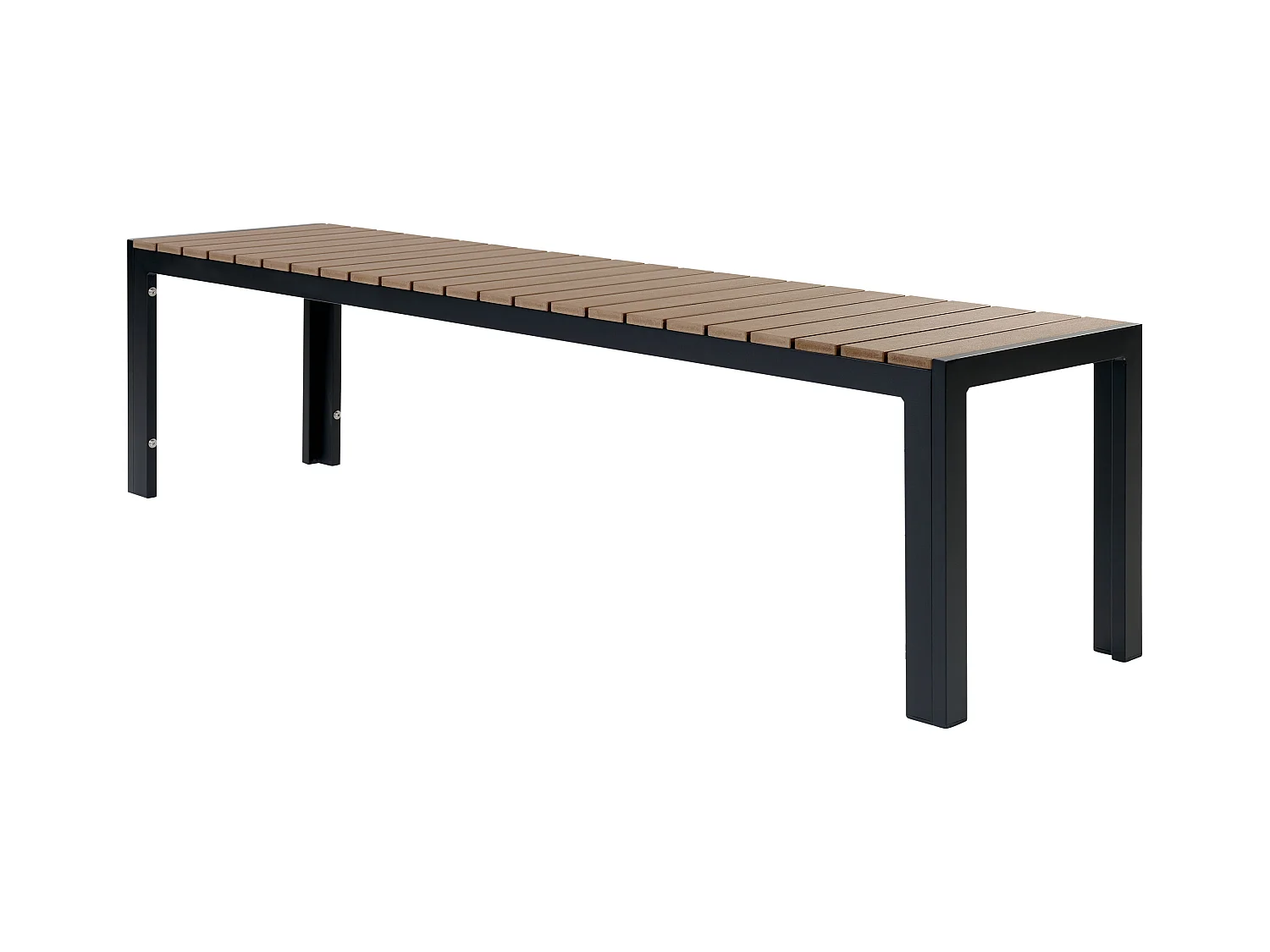 Gartenmöbel Set mit Bänken 6-Sitzer NARDO Braun / Schwarz