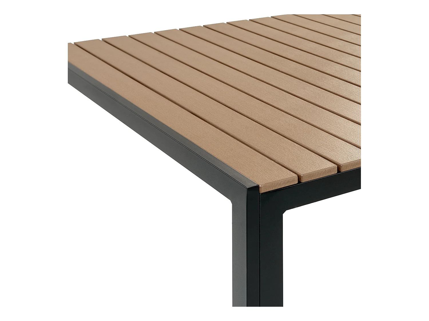 Gartenmöbel Set mit Bänken 6-Sitzer NARDO Braun / Schwarz