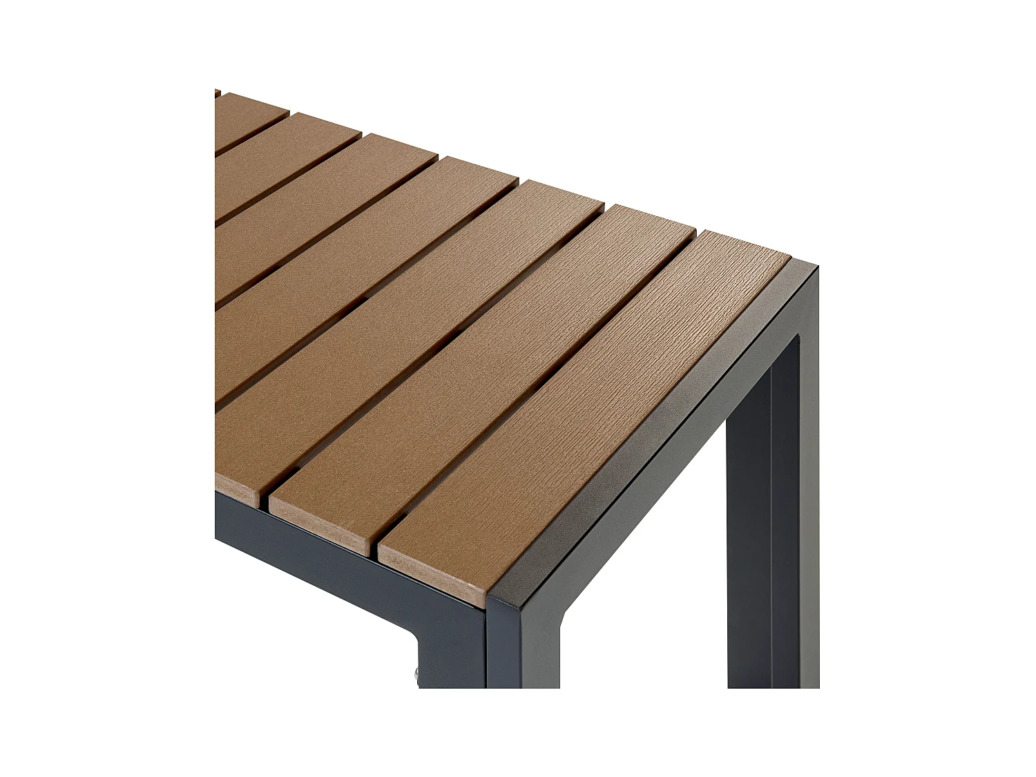 Gartenmöbel Set mit Bänken 6-Sitzer NARDO Braun / Schwarz