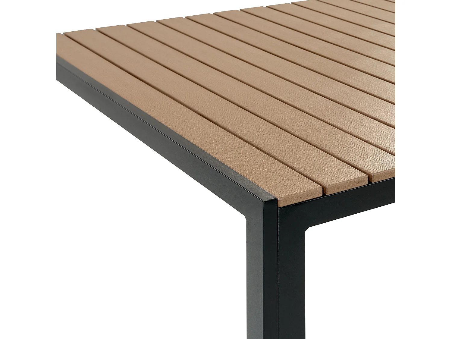 Salle à manger de jardin avec bancs 6 places NARDO Marron/noir