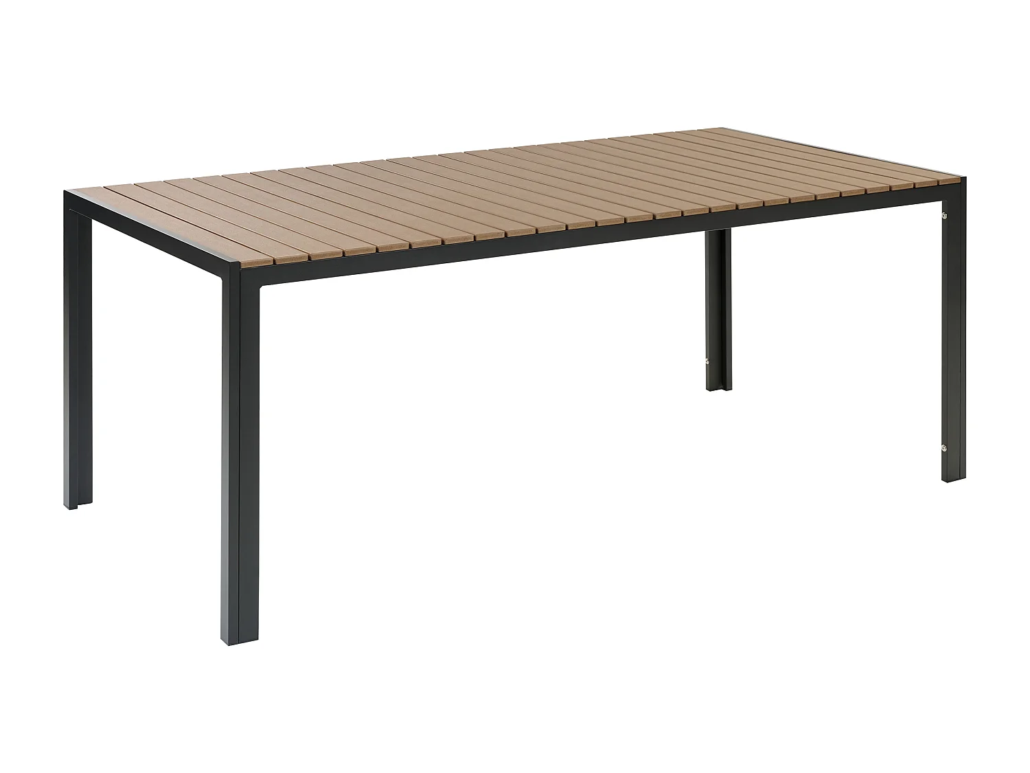 Set da pranzo da giardino con panche 6 posti NARDO Marrone/ Nero