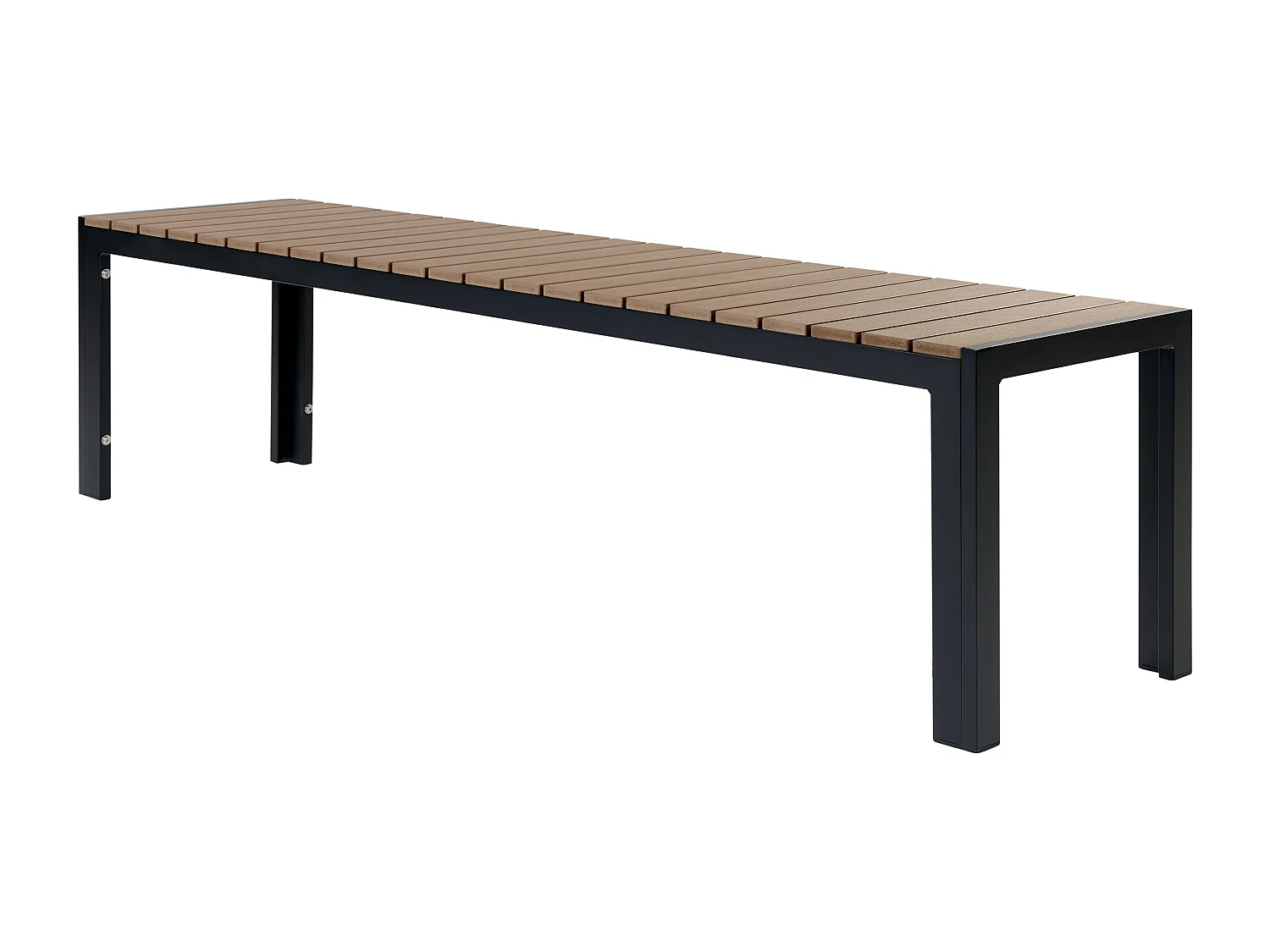 Set da pranzo da giardino con panche 6 posti NARDO Marrone/ Nero