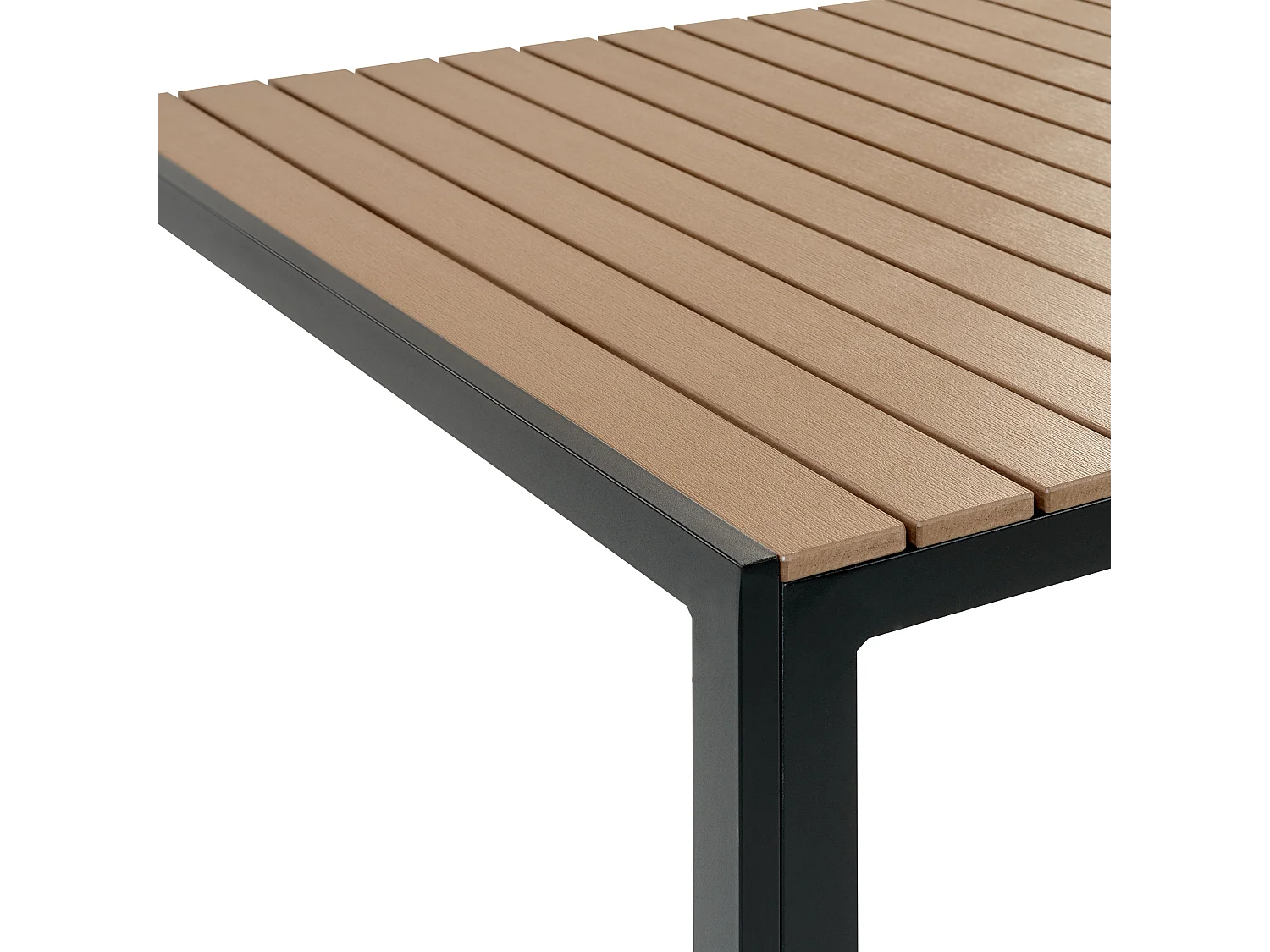 Set da pranzo da giardino con panche 6 posti NARDO Marrone/ Nero