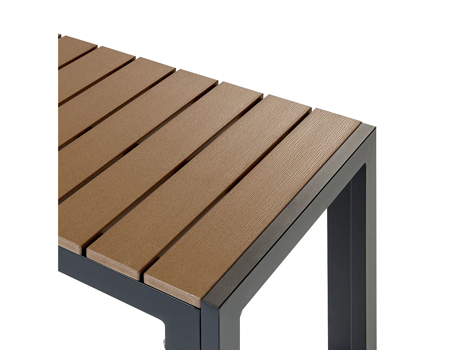 Gartenmöbel Set mit Bänken 6-Sitzer NARDO Braun / Schwarz