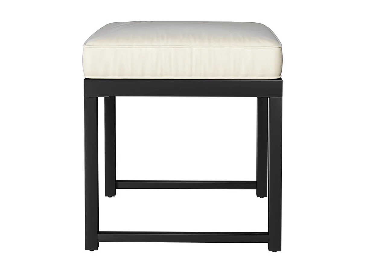 Ensemble 7 pièces extérieur 6 personnes table verre trempé pour jardin terrasse noir