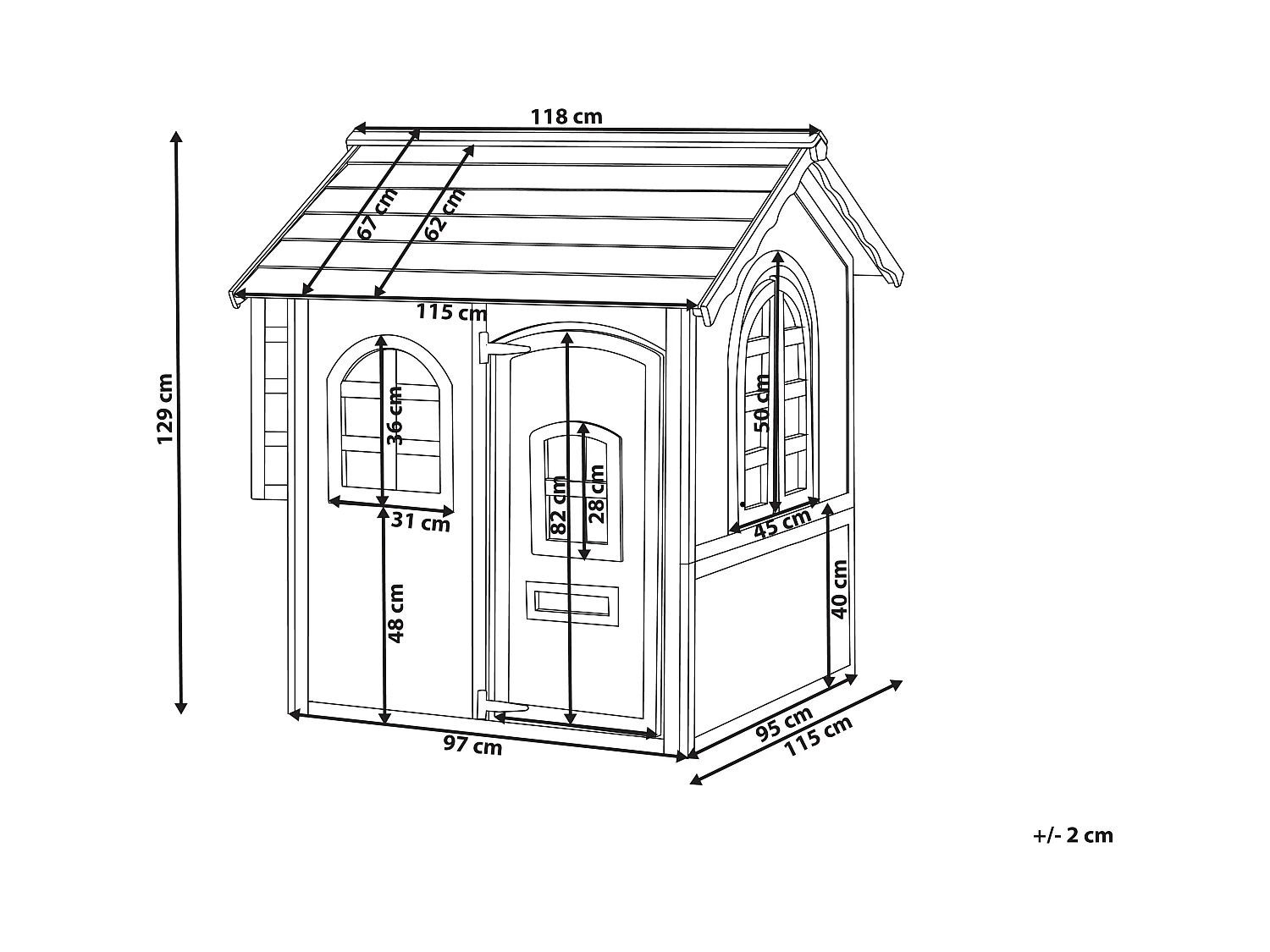 Tuin speelhuisje KOKKONI Dennenhout Blauw
