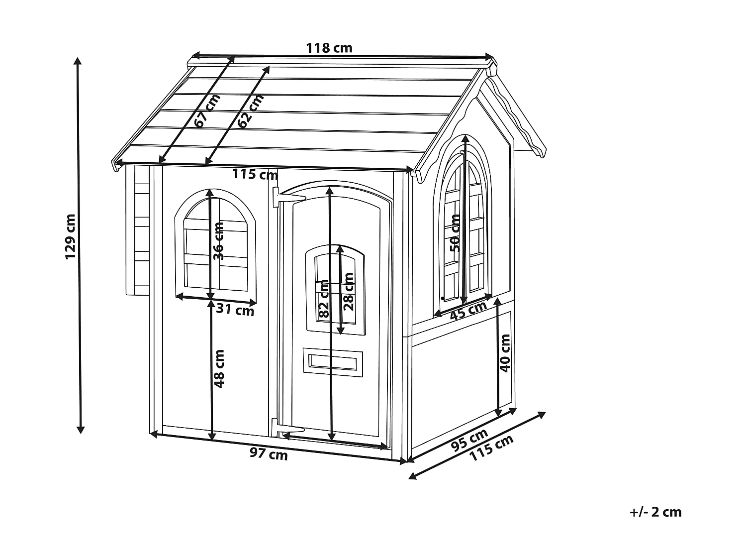 Tuin speelhuisje KOKKONI Dennenhout Blauw