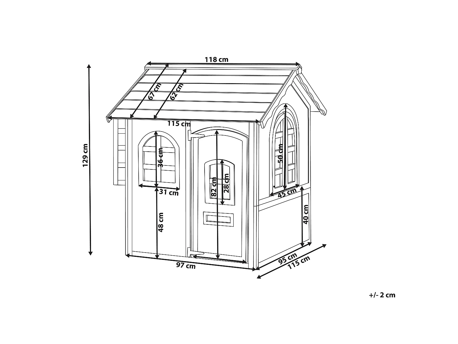 Cabane de jardin pour enfants KOKKONI Bois de sapin Bleu