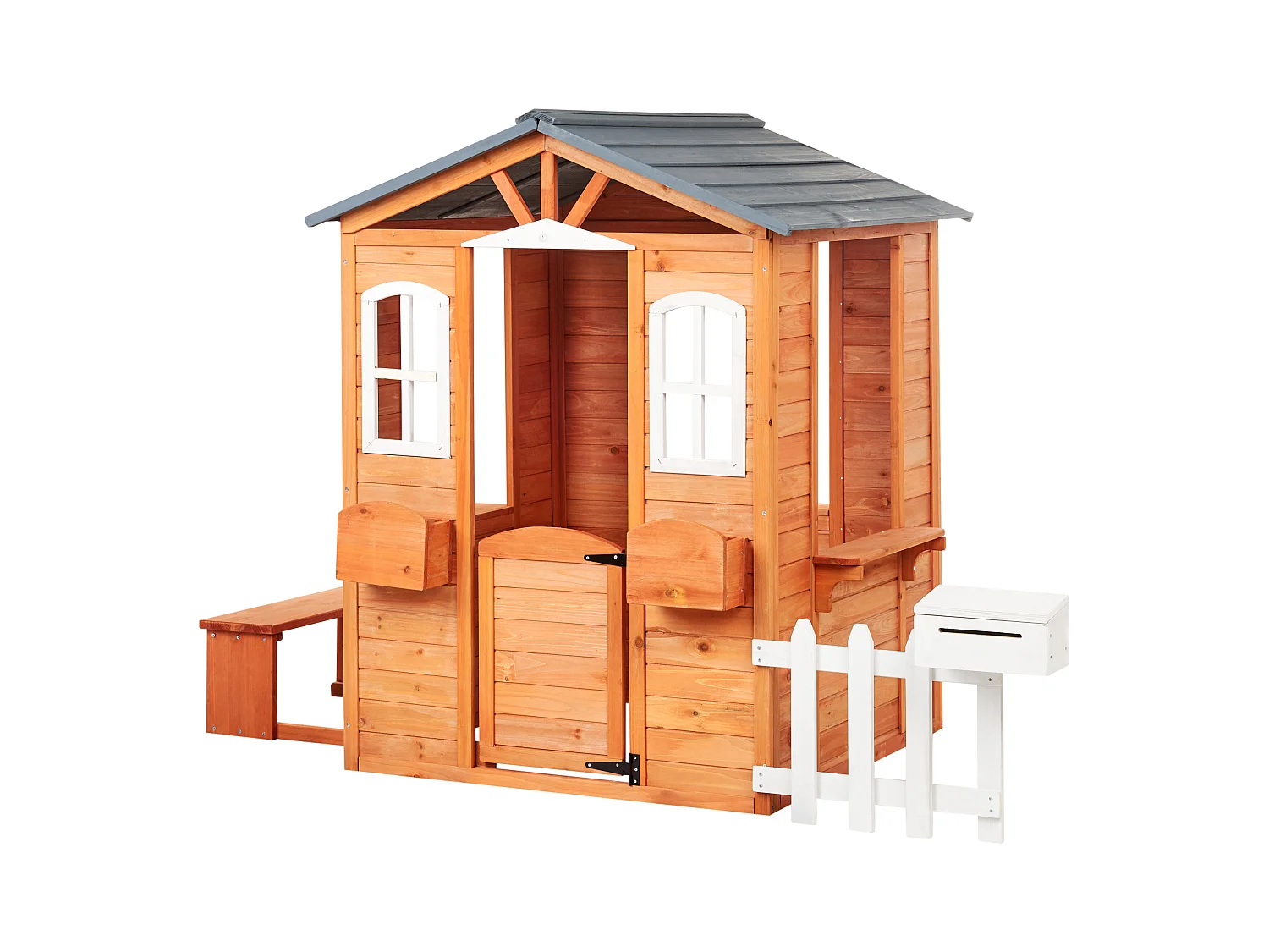 Cabane de jardin pour enfants AMPELIKO Bois de sapin Marron