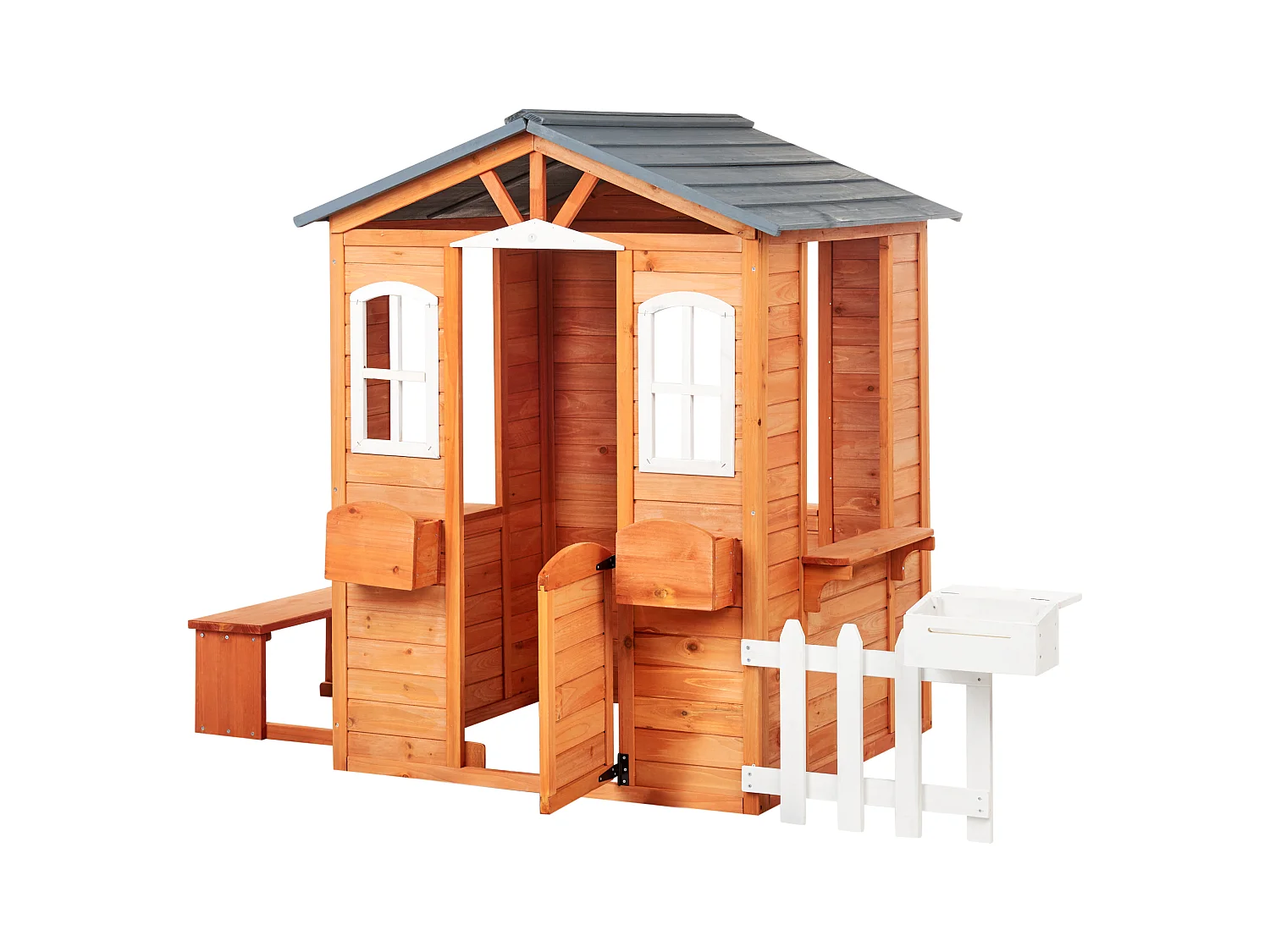 Cabane de jardin pour enfants AMPELIKO Bois de sapin Marron