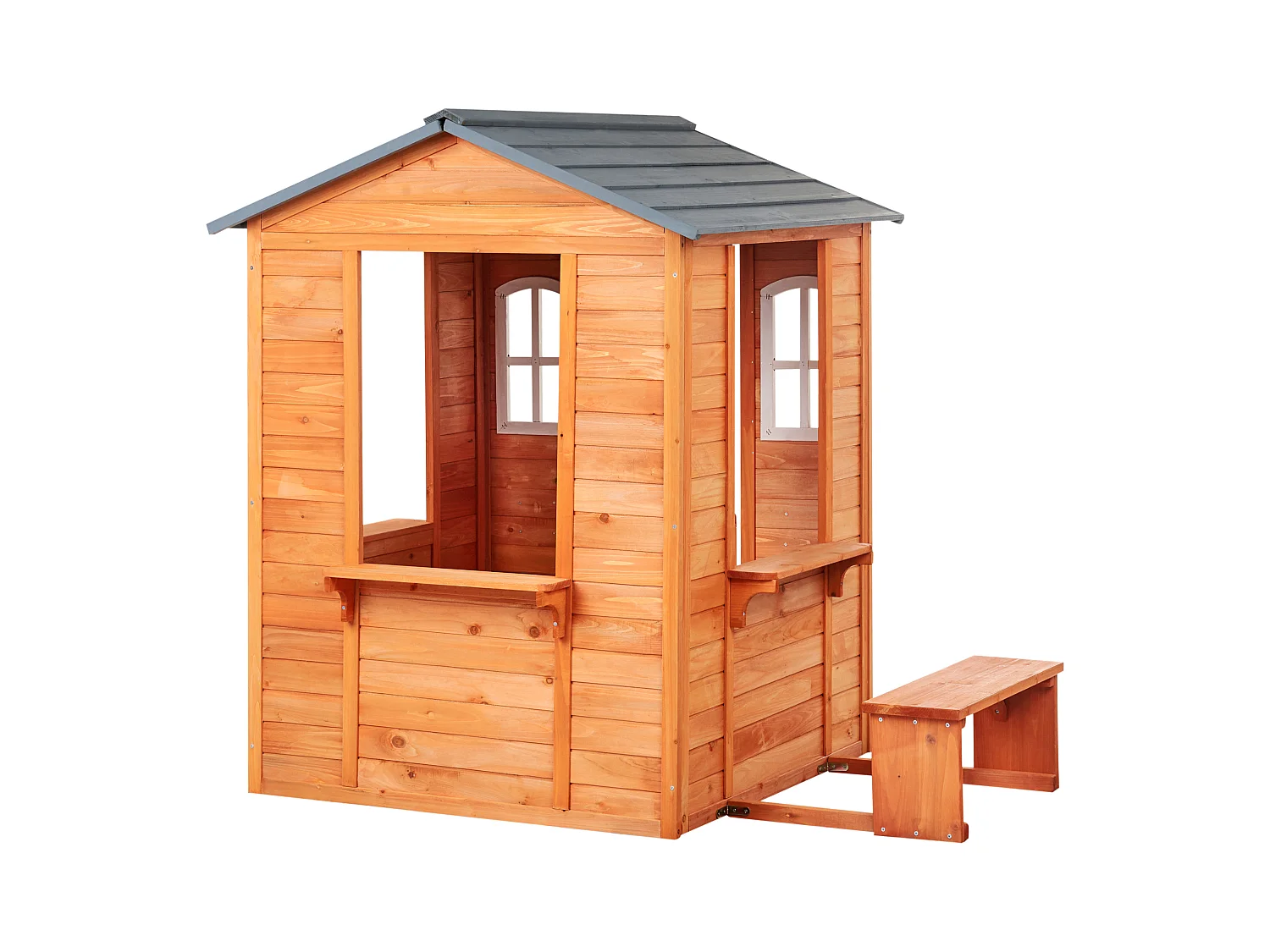 Cabane de jardin pour enfants AMPELIKO Bois de sapin Marron