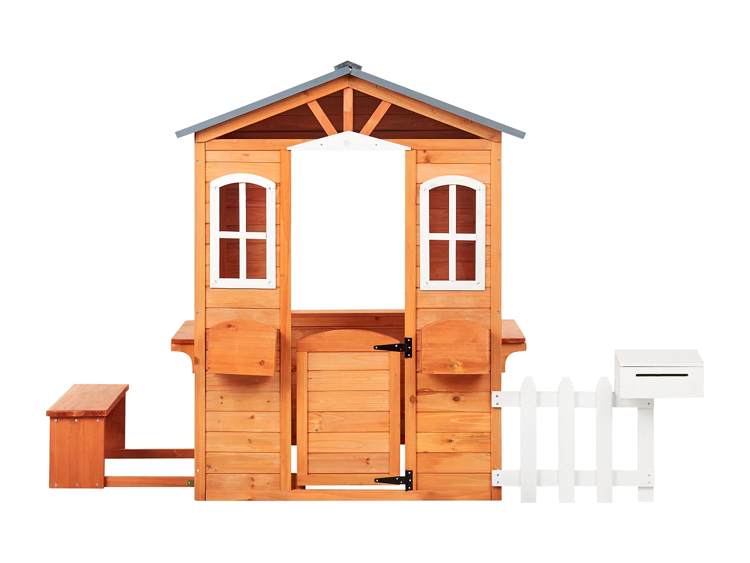 Cabane de jardin pour enfants AMPELIKO Bois de sapin Marron