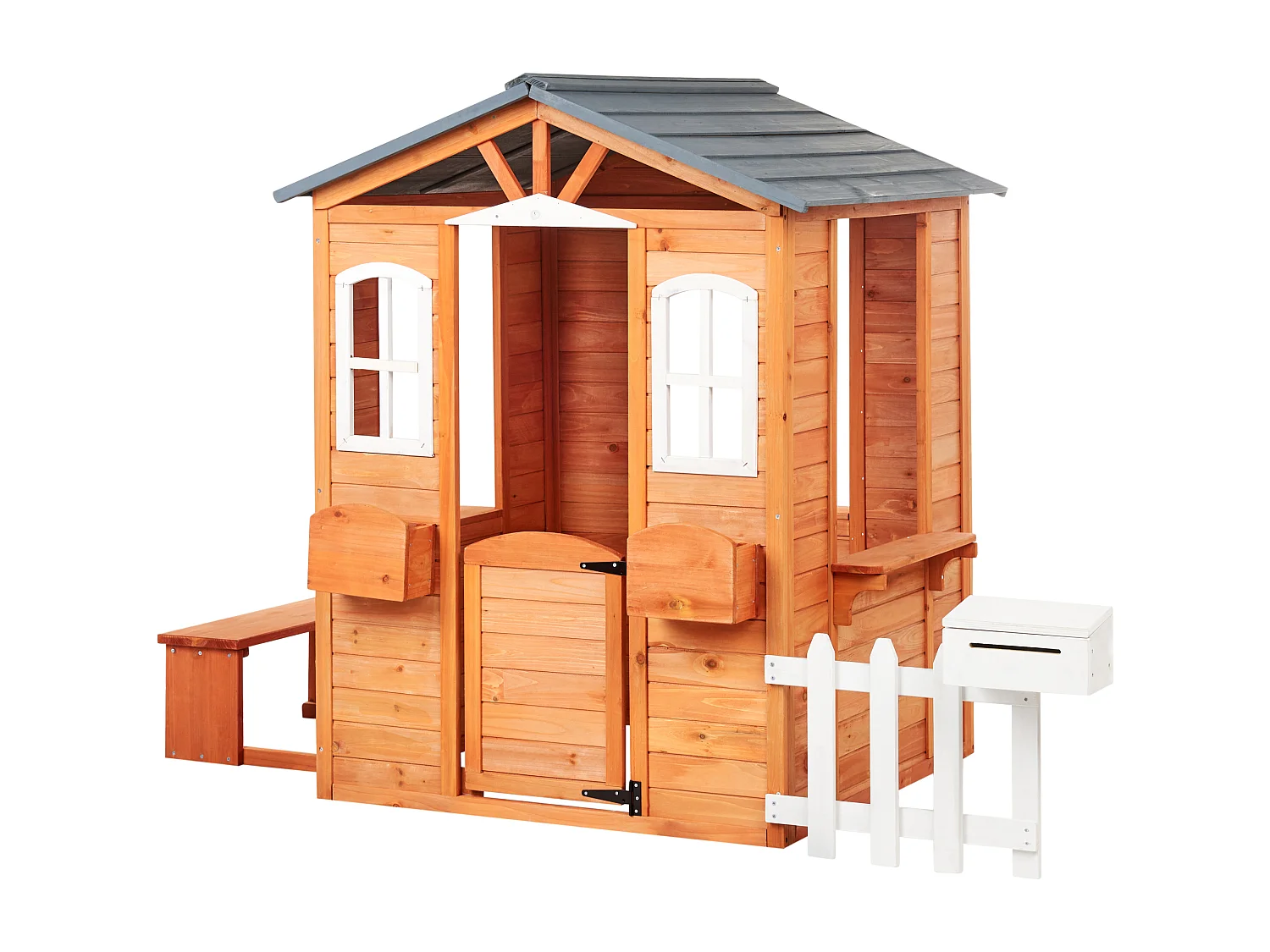 Cabane de jardin pour enfants AMPELIKO Bois de sapin Marron