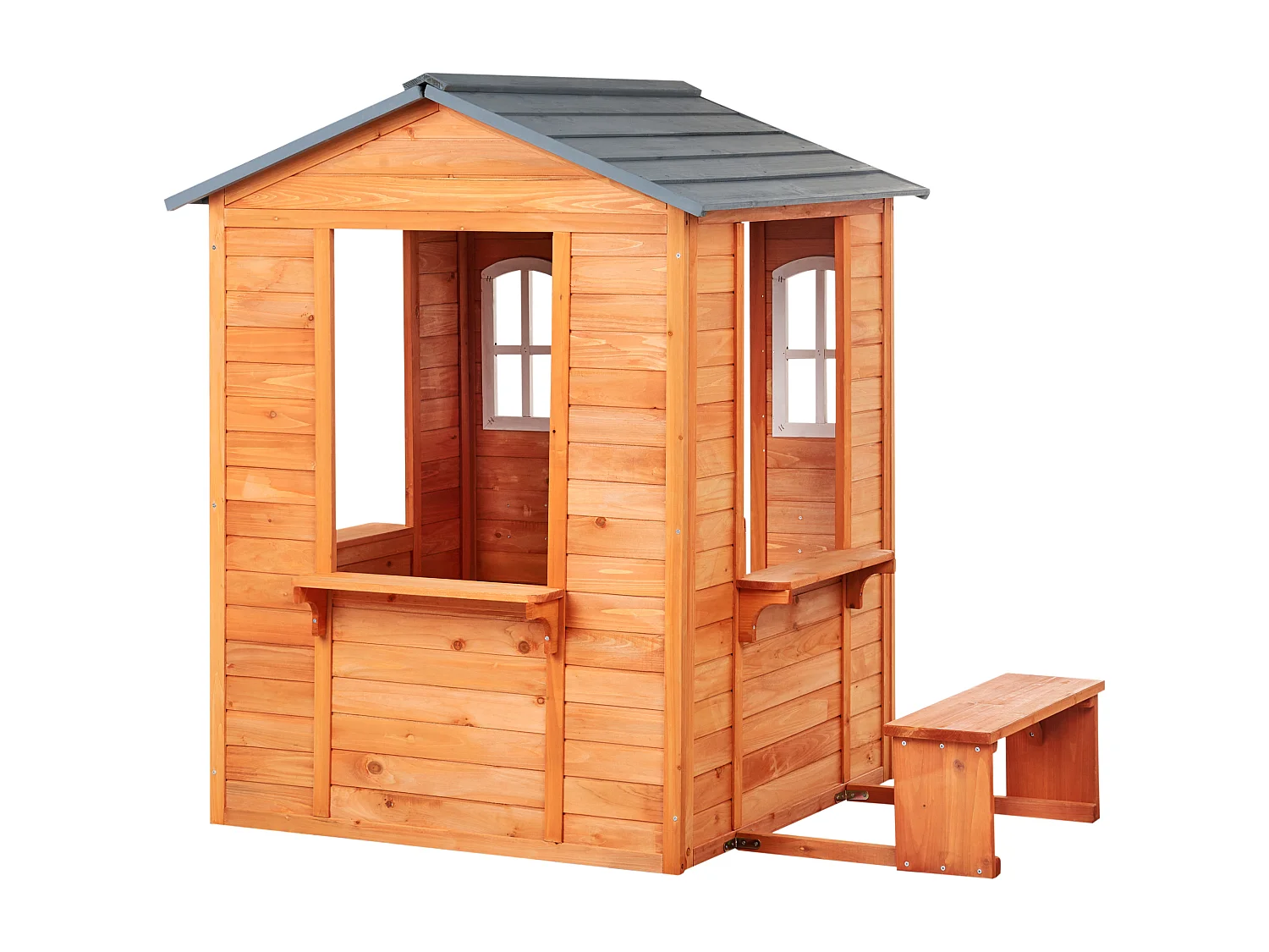 Cabane de jardin pour enfants AMPELIKO Bois de sapin Marron