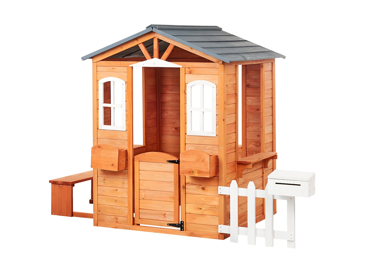 Cabane de jardin pour enfants AMPELIKO Bois de sapin Marron