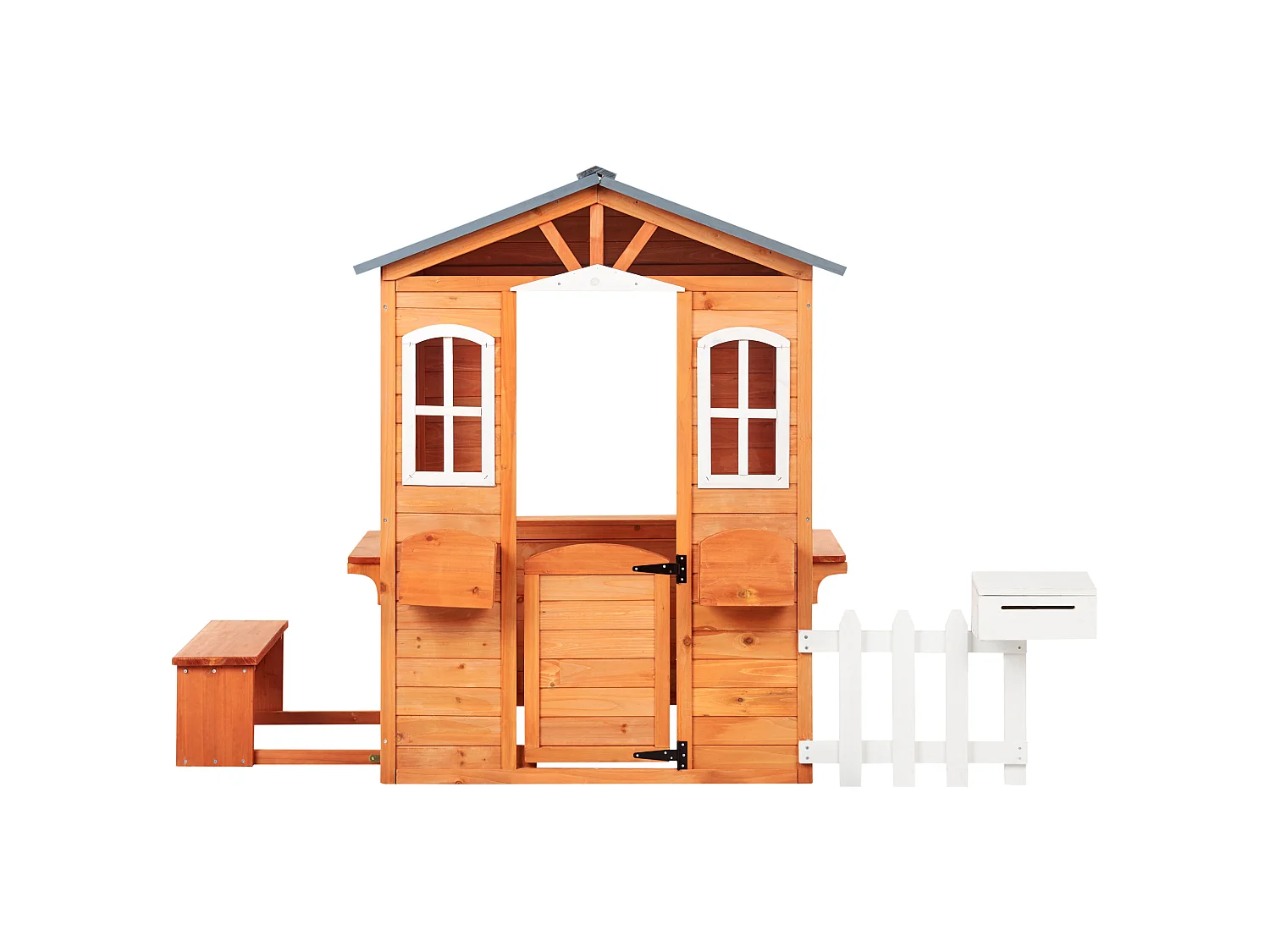 Cabane de jardin pour enfants AMPELIKO Bois de sapin Marron