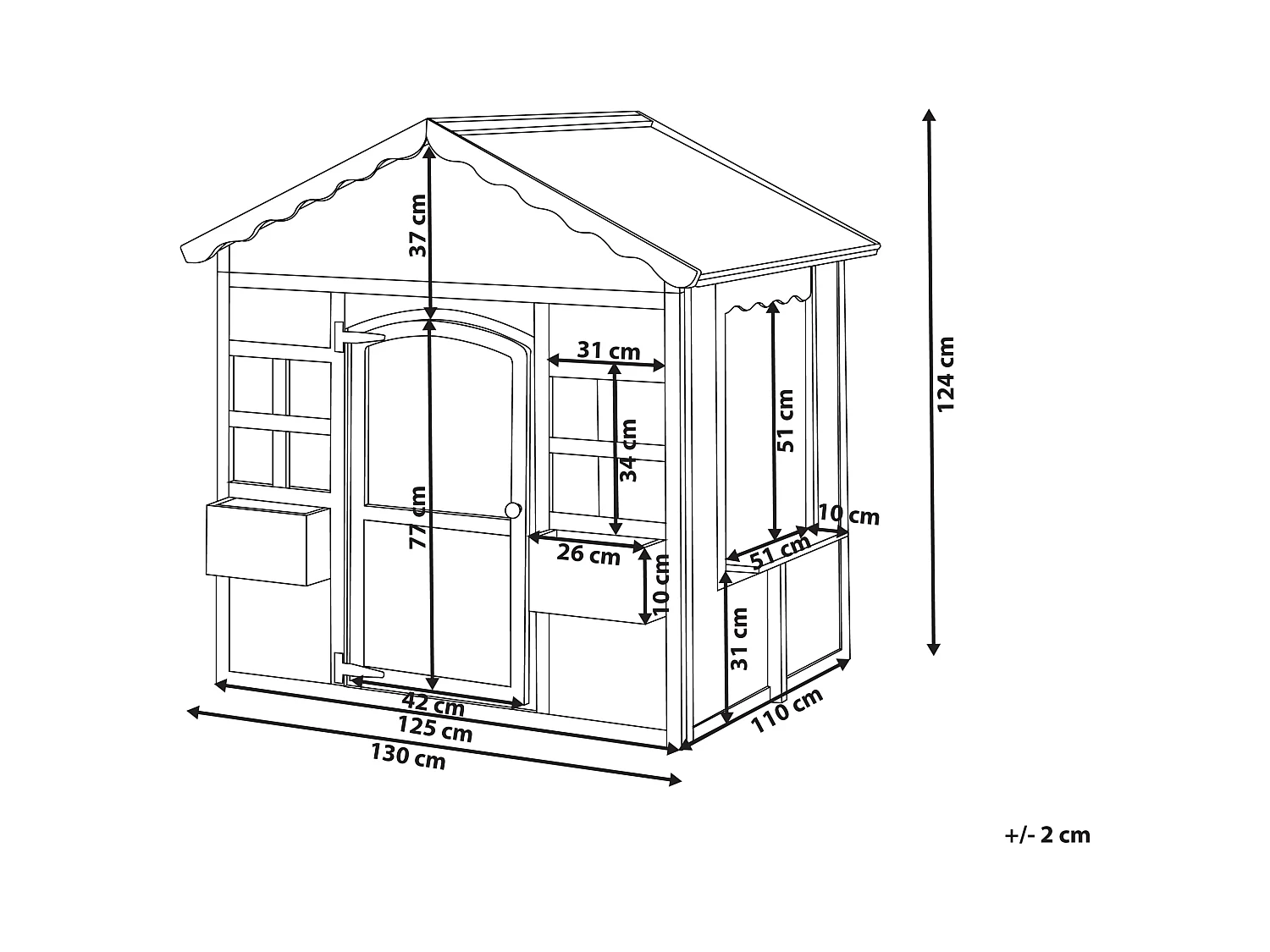 Cabane de jardin pour enfants NIKAIA Bois de sapin Blanc
