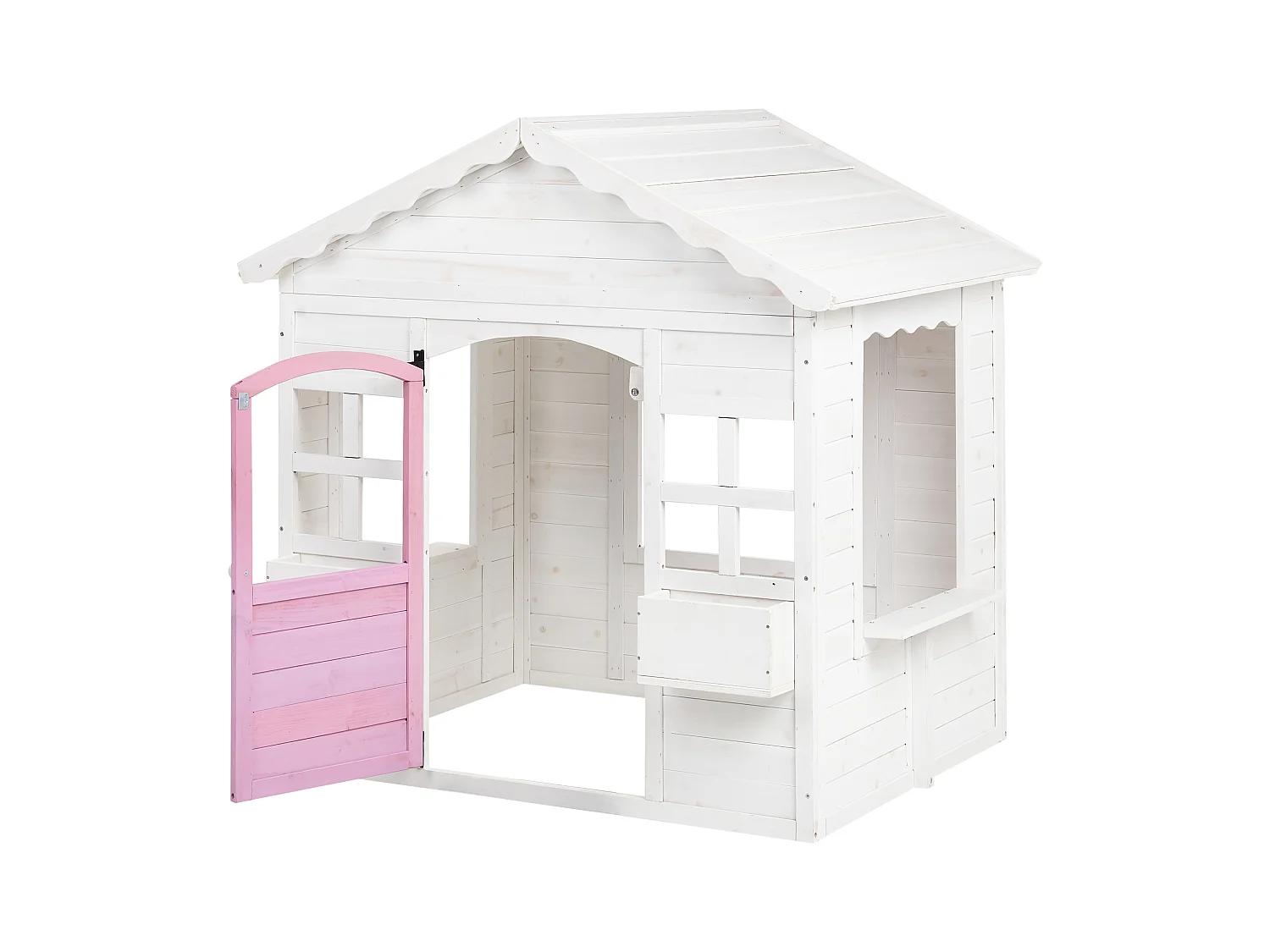 Cabane de jardin pour enfants NIKAIA Bois de sapin Blanc