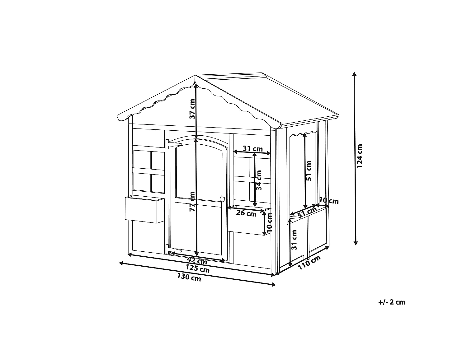 Cabane de jardin pour enfants NIKAIA Bois de sapin Blanc