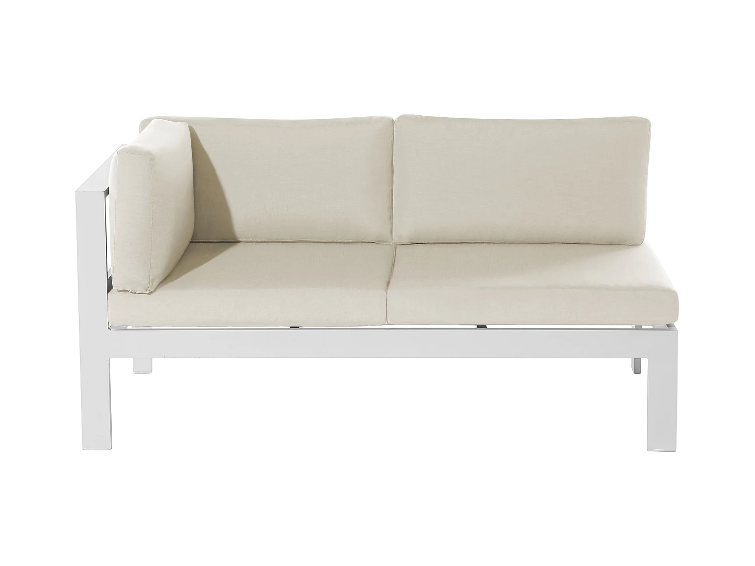 Ensemble de canapés d'angle de jardin 5 places MESSINA Côté droite Métal Beige