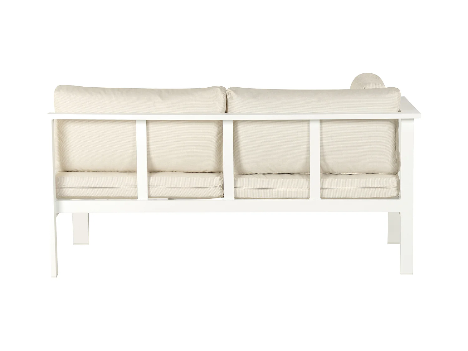 Ensemble de canapés d'angle de jardin 5 places MESSINA Côté droite Métal Beige