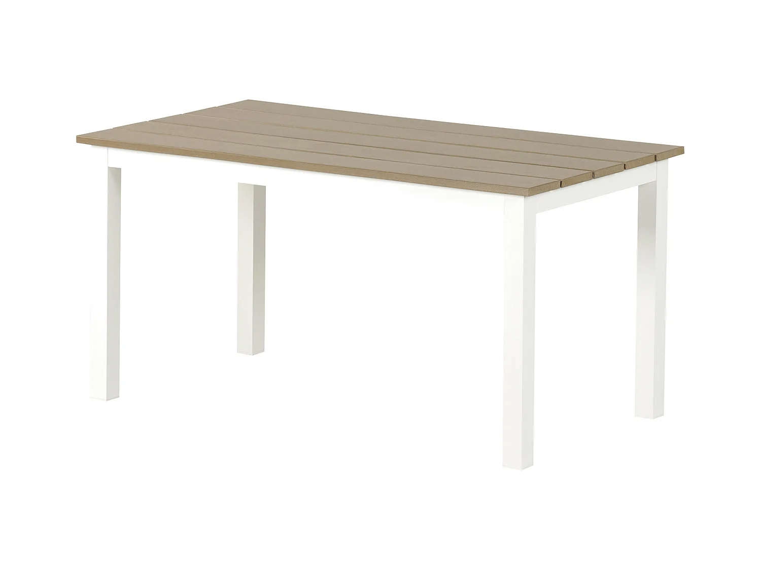 Ensemble de canapés d'angle de jardin 5 places MESSINA Côté droite Métal Beige