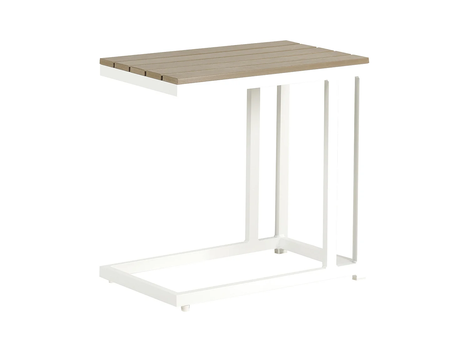 Ensemble de canapés d'angle de jardin 5 places MESSINA Côté droite Métal Beige