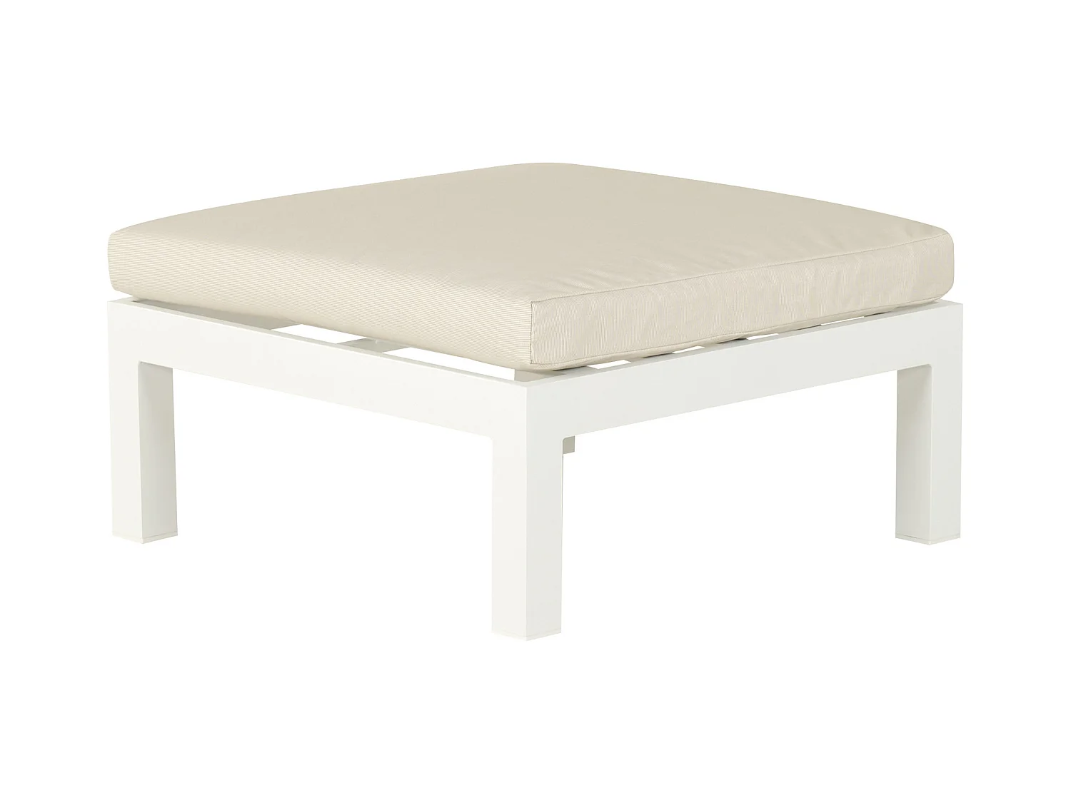 Ensemble de canapés d'angle de jardin 5 places MESSINA Côté droite Métal Beige