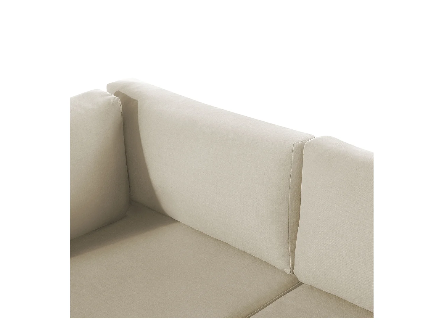 Ensemble de canapés d'angle de jardin 5 places MESSINA Côté droite Métal Beige