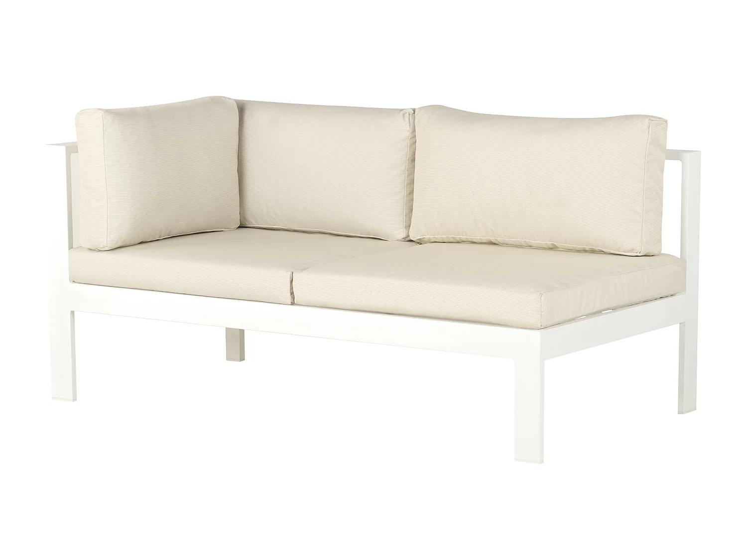 Ensemble de canapés d'angle de jardin 5 places MESSINA Côté gauche Métal Beige