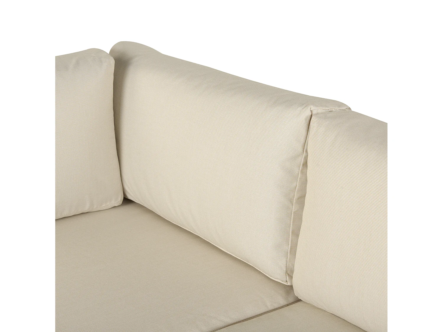 Ensemble de canapés d'angle de jardin 5 places MESSINA Côté gauche Métal Beige