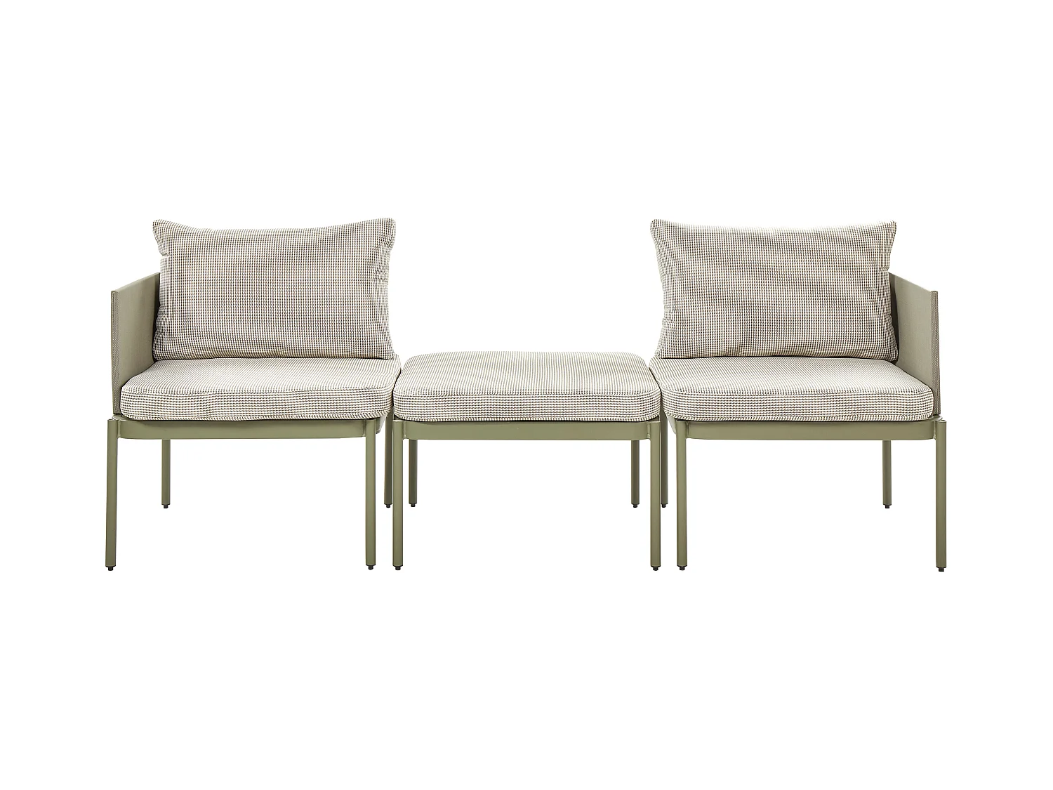 Loungeset met tafel 2-zitter TERRACINA Metaal Olijfgroen