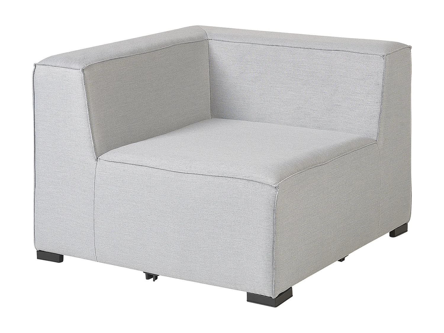 Canapé d'angle de jardin avec ottoman 7 places AREZZO Côté droite Gris clair