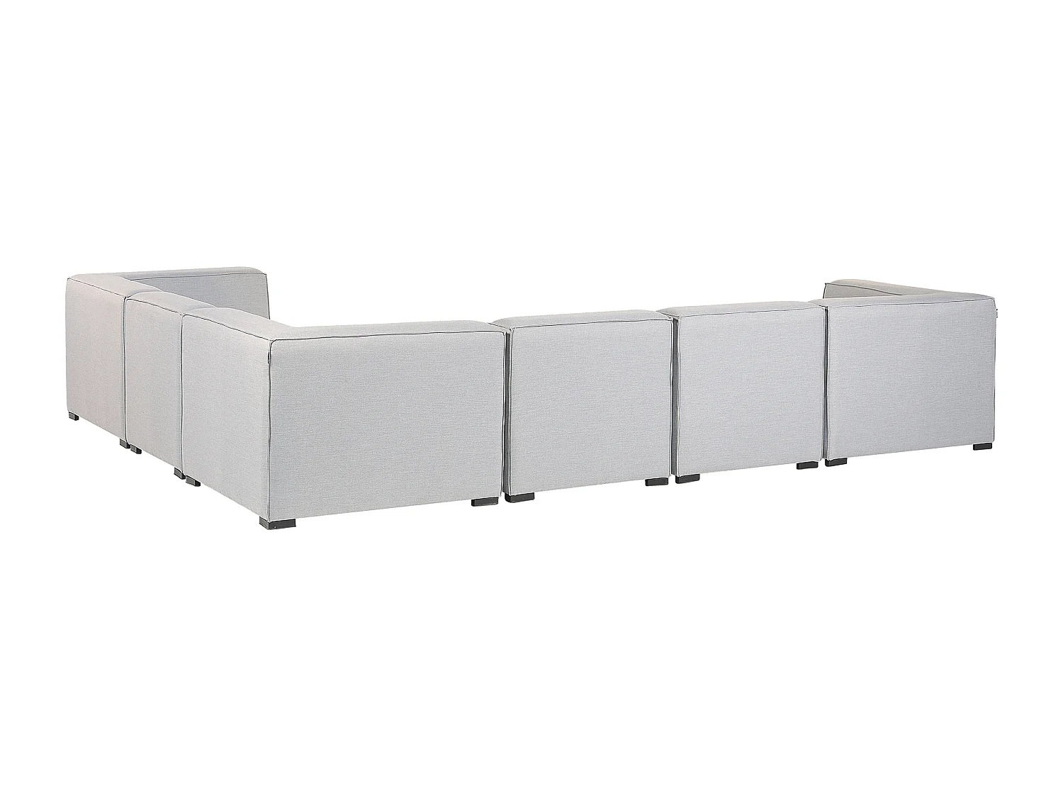 Narożnik ogrodowy z otomaną dla 7 osób AREZZO Lewostronny Modułowy Jasnoszary