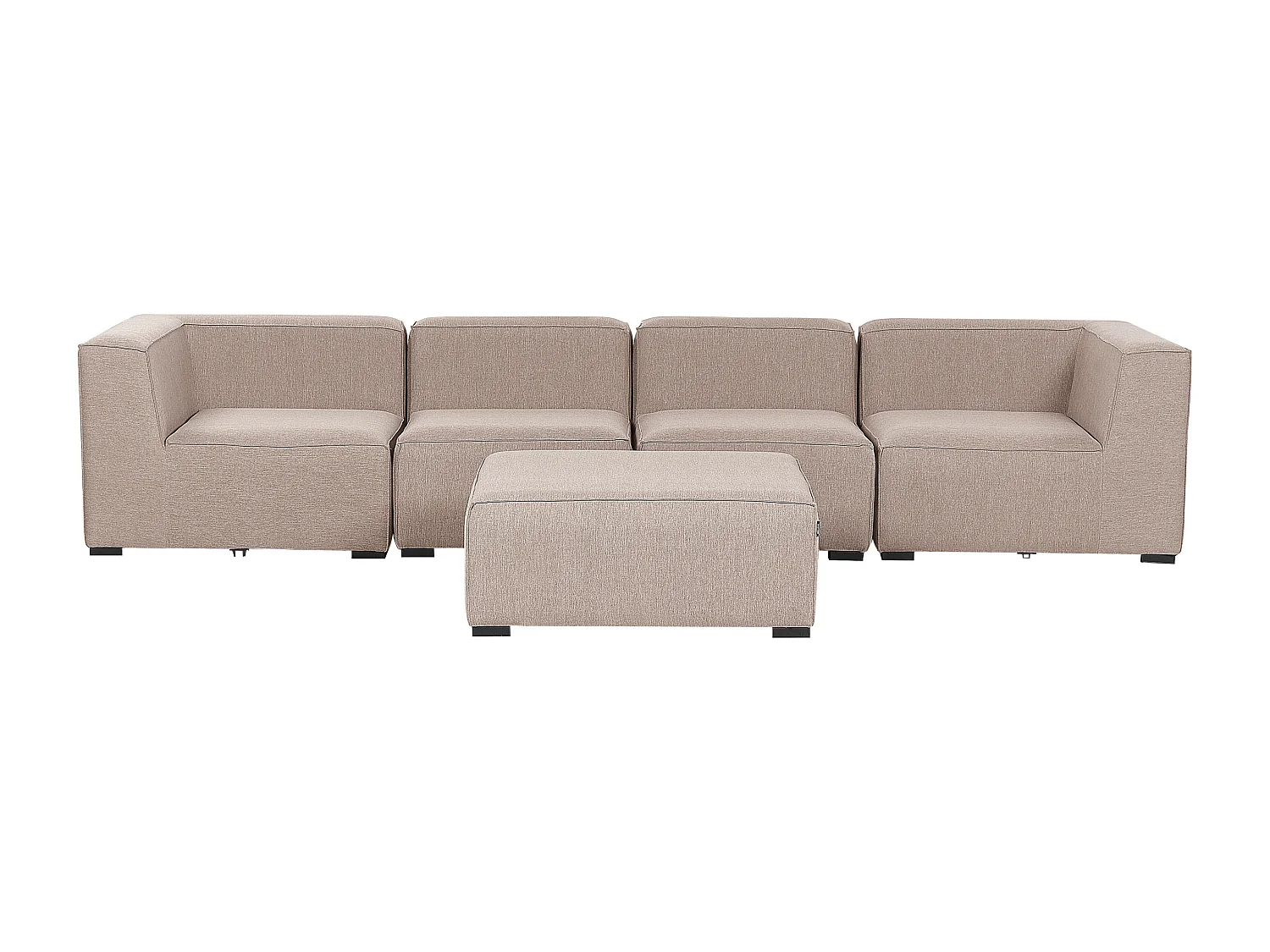 Tuin loungebank met ottomaan 4-zitter AREZZO Beige