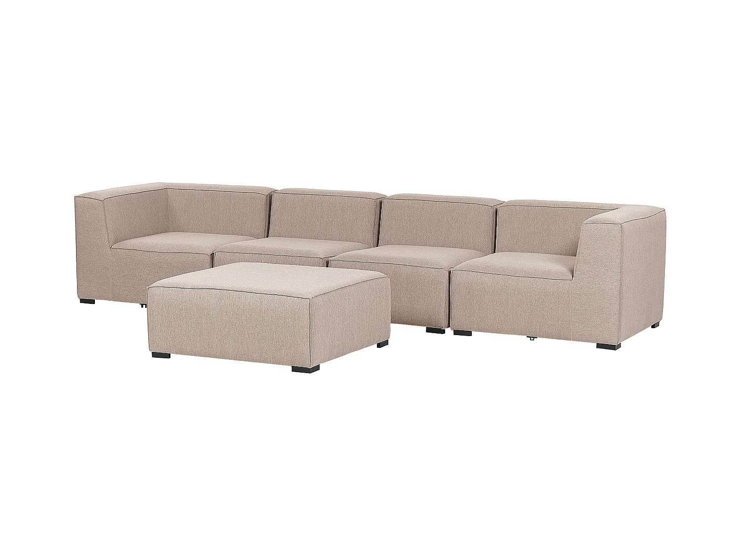 Tuin loungebank met ottomaan 4-zitter AREZZO Beige