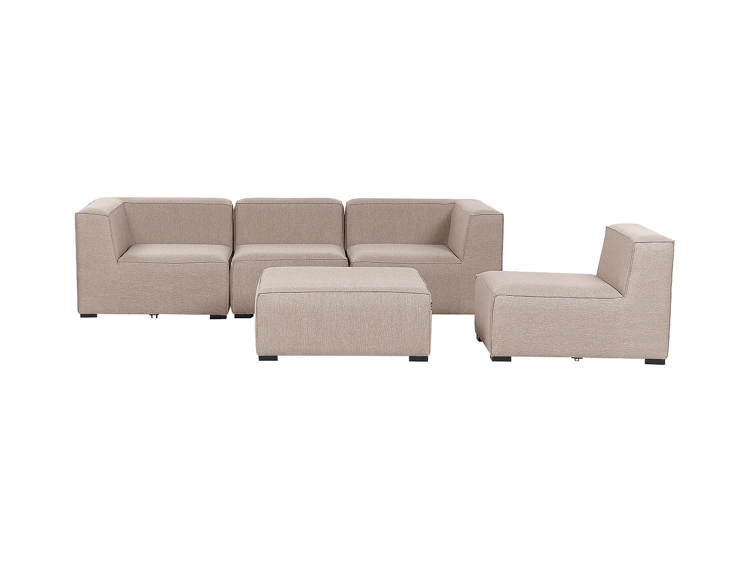 Tuin loungebank met ottomaan 4-zitter AREZZO Beige