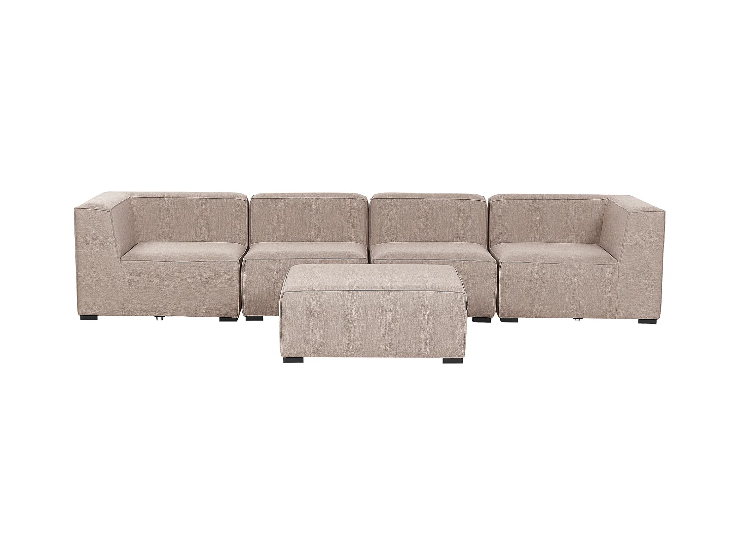 Canapé de jardin avec ottoman 4 places AREZZO Beige