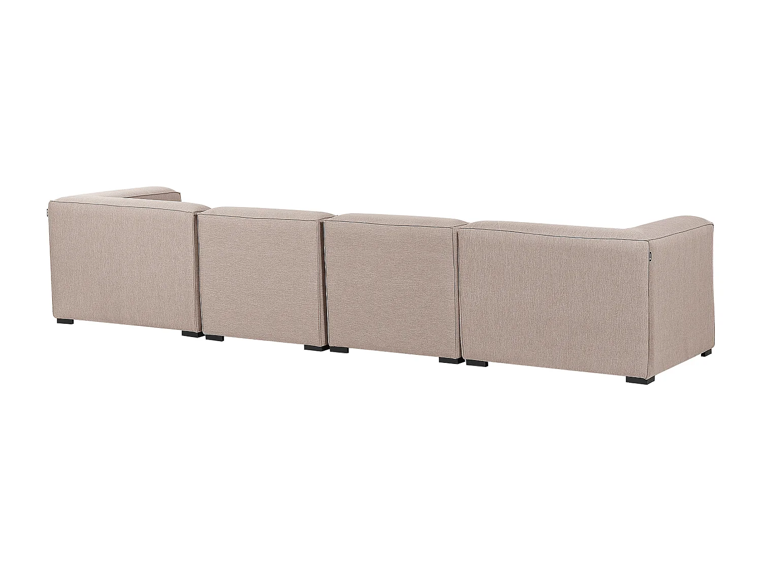 Canapé de jardin avec ottoman 4 places AREZZO Beige