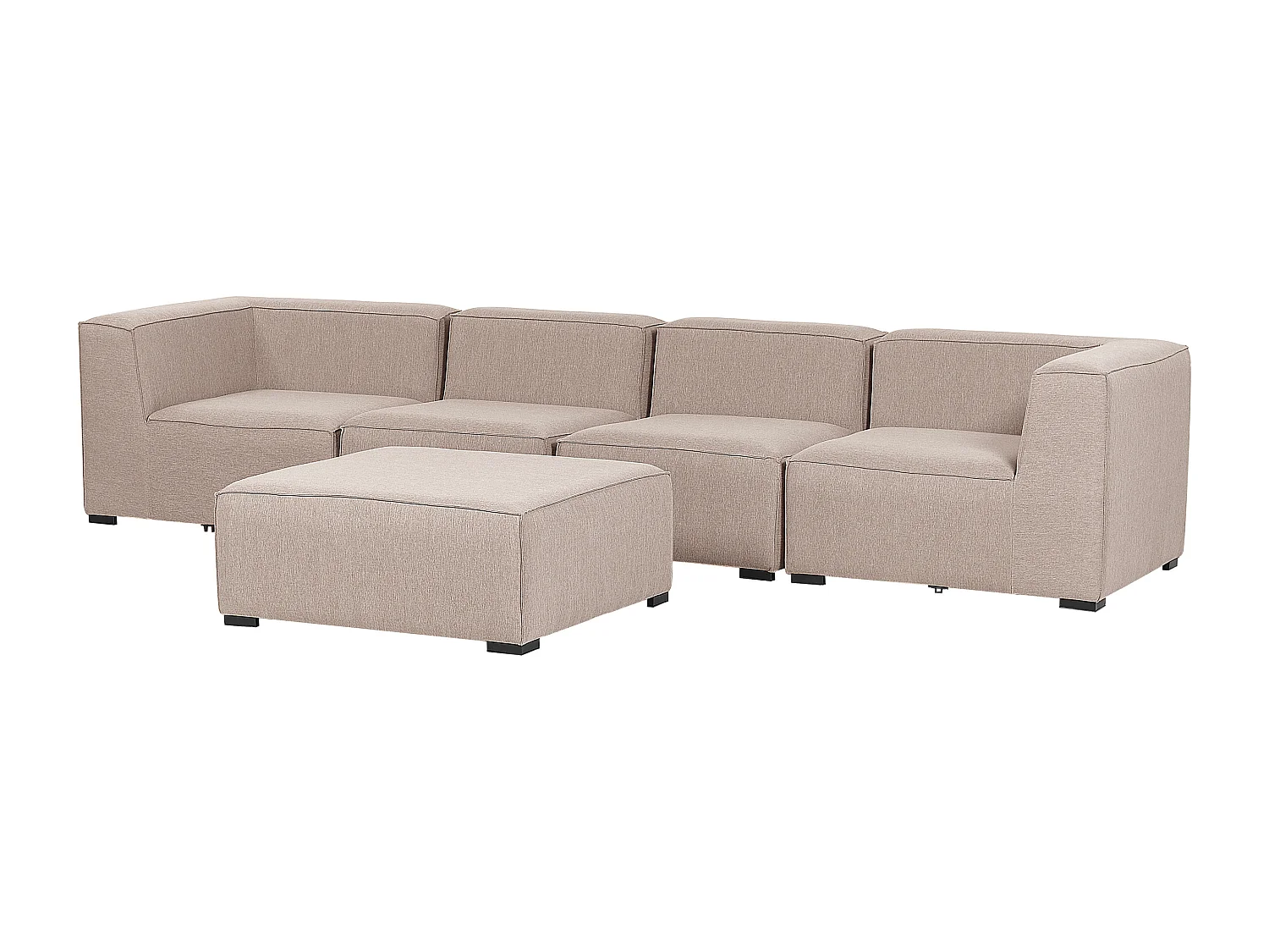 Canapé de jardin avec ottoman 4 places AREZZO Beige