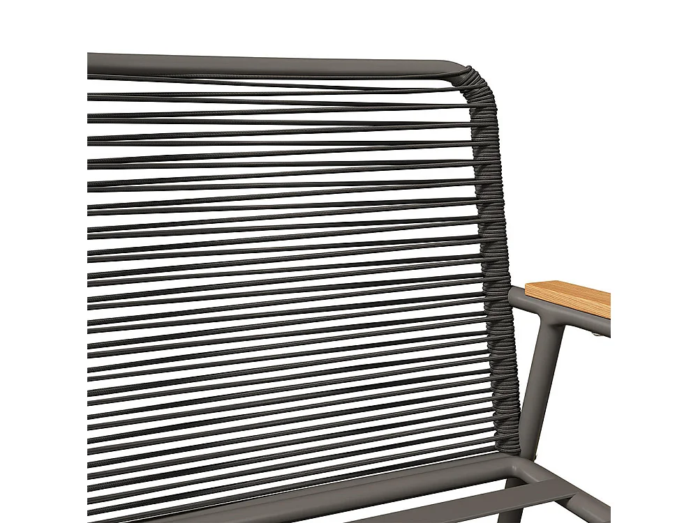 Ensemble de jardin 4 places fer galvanisé plateau de table en verre trempé pieds réglables tous les coussins d'assise inclus GRIS C